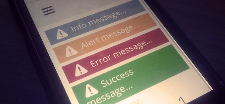 üzenetek típusai egy mobil képernyőjén