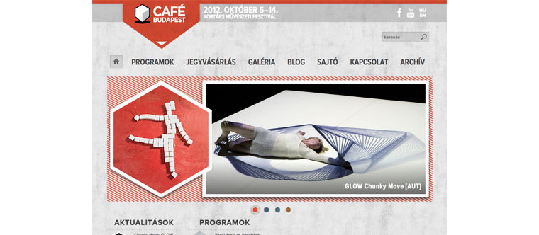 Café Budapest Fesztivál website képernyőkép
