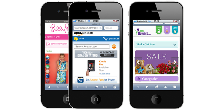 mobilok mobilea optimalizált oldalakkal illusztráció